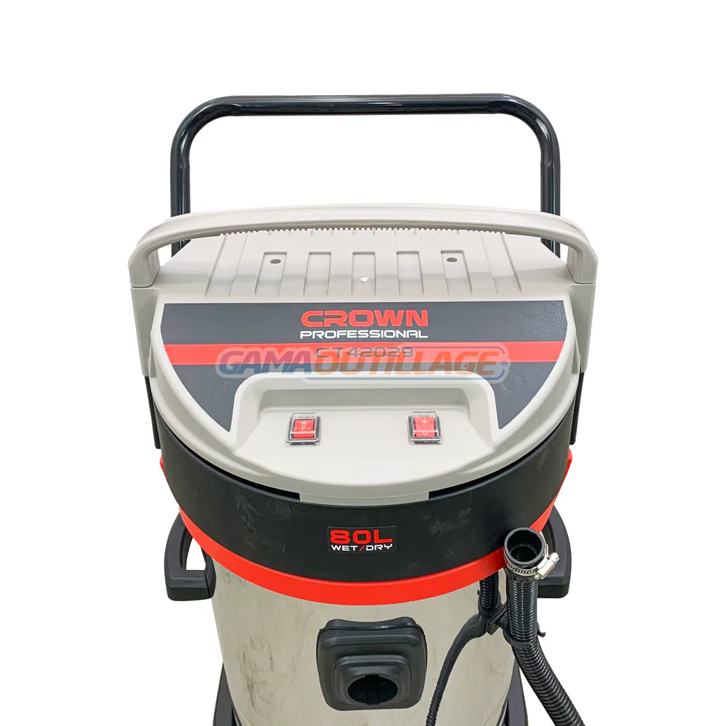 ASPIRATEUR 2 MOTEURS 2000W 80LT CROWN – Image 3