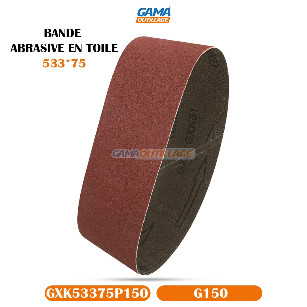 BANDE ABRASIVE EN TOILE 533*75 G150 – Image 6