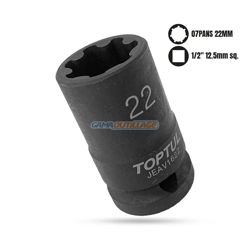 DOUILLE 1/2 7PANS N°22 POUR ETRIER AUDI TOPTUL – Image 1
