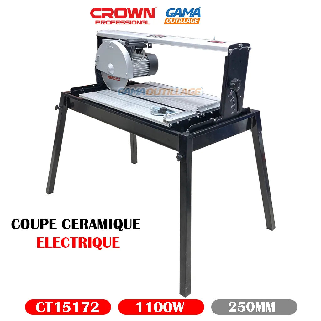 COUPE CERAMIQUE ELECTRIQUE 250MM 1100W CROWN – Image 10