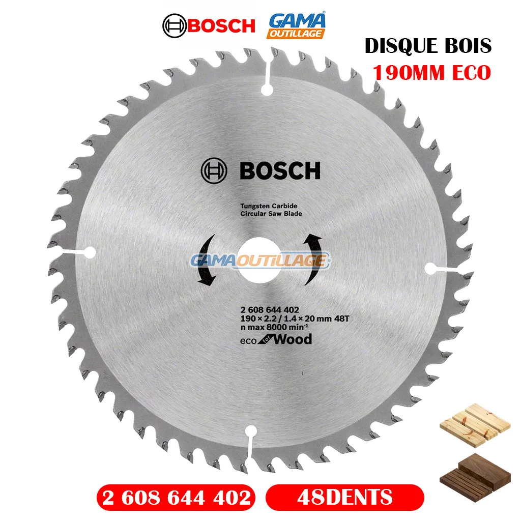 DISQUE BOIS ECO 190MM 48DENTS BOSCH – Image 4