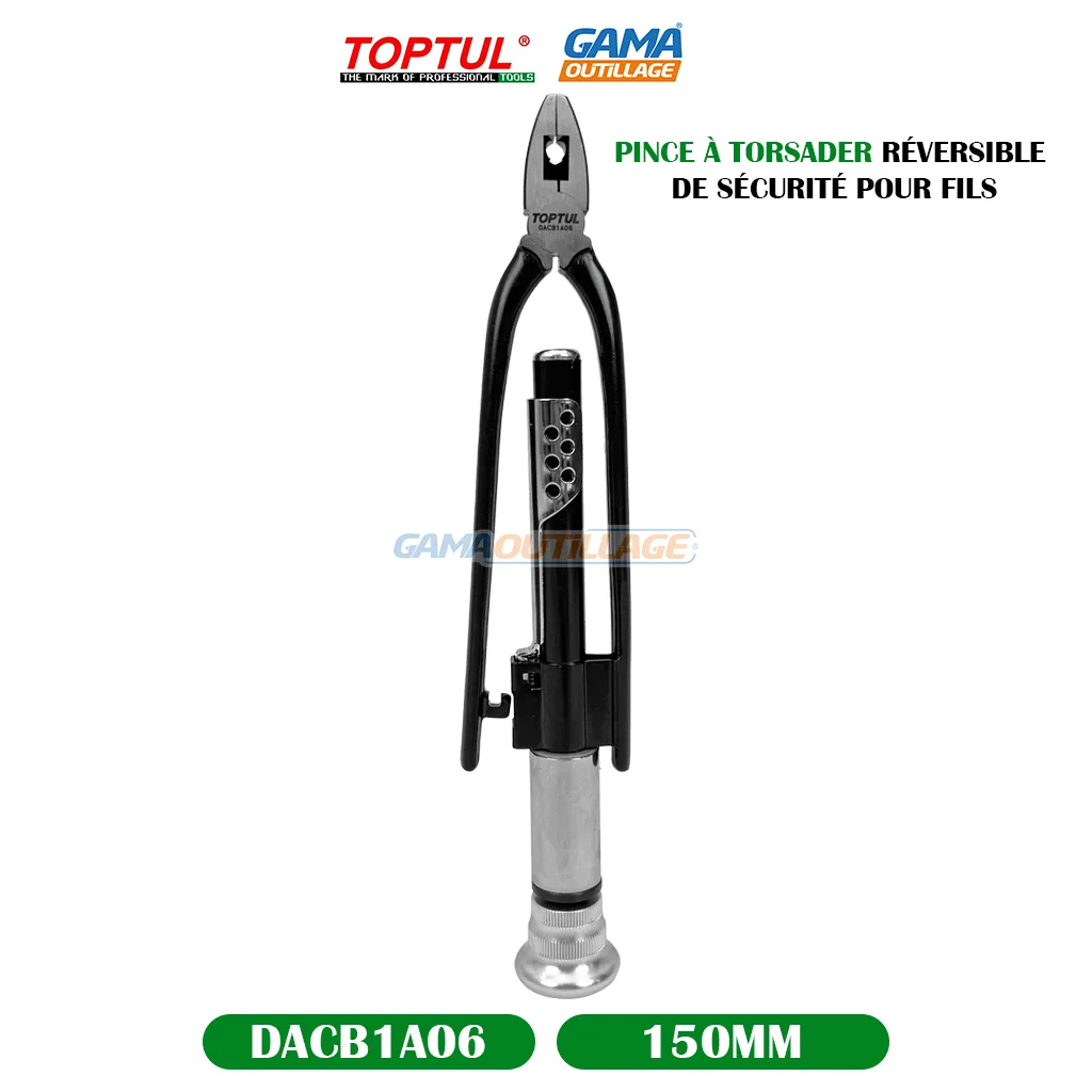 PINCE À TORSADER RÉVERSIBLE DE SÉCURITÉ POUR FILS 150MM TOPTUL – Image 8