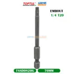 EMBOUT 1/4" TORX T20 70MM TOPTUL – Image 4