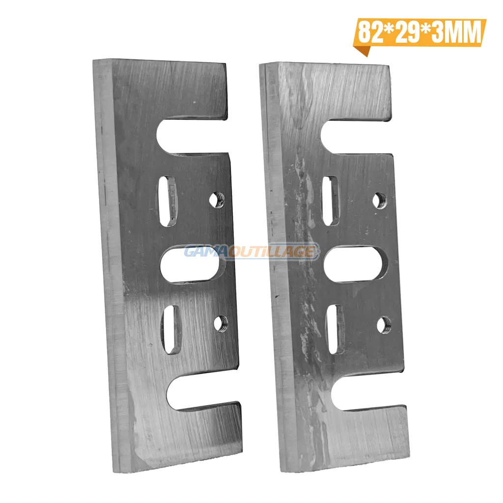 0908-GAMAOUTILLAGE-CNC LAME RABOT ELECTRIQUE 82*29*3MM REAFFUTABLE M4 TA – Image 1