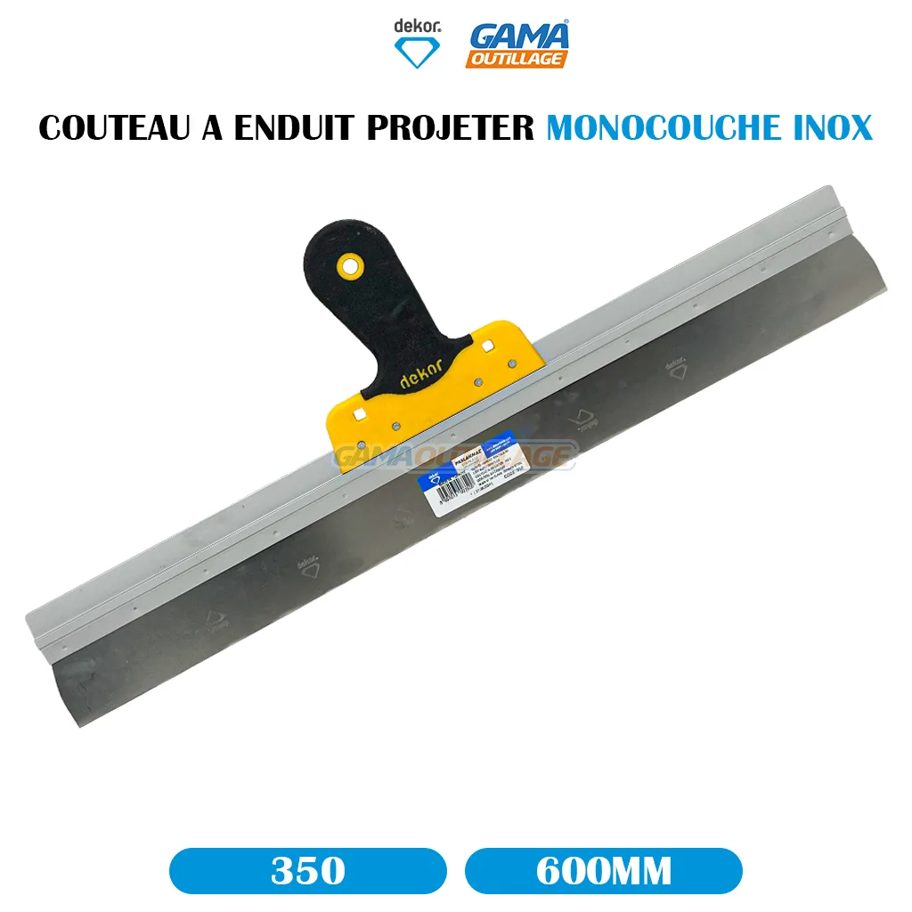 COUTEAU A ENDUIT PROJETER MONOCOUCHE INOX 60CM DEKOR – Image 6