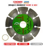 DISQUE DIAMANT Ø 115 VERT A SEC CROWN – Image 4