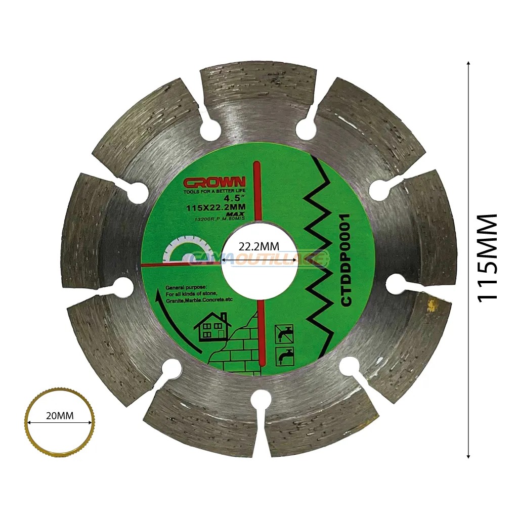 DISQUE DIAMANT Ø 115 VERT A SEC CROWN – Image 2