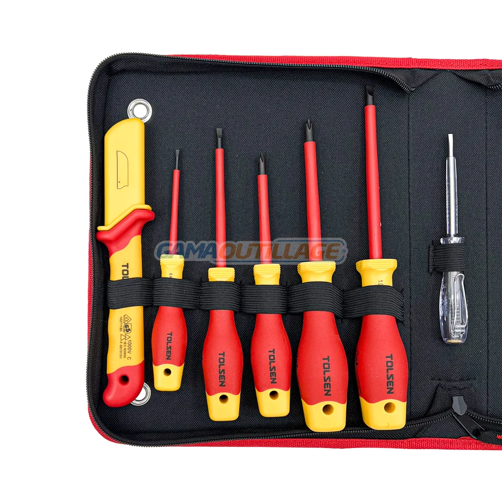 SELECTION DE 11 OUTILS ELECTRICIEN ISOLEE TOLSEN – Image 2