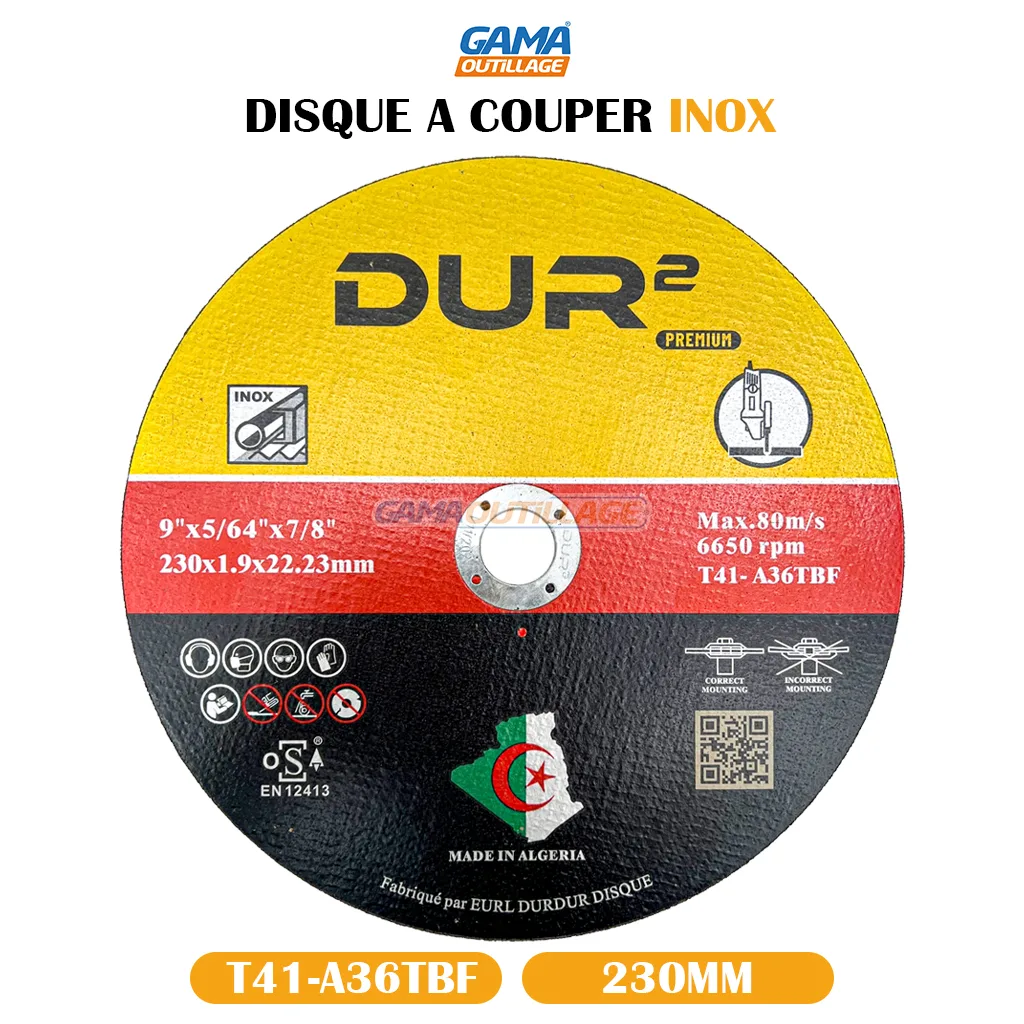 DISQUE A COUPER INOX 1.9MM 230MM DUR DUR – Image 5