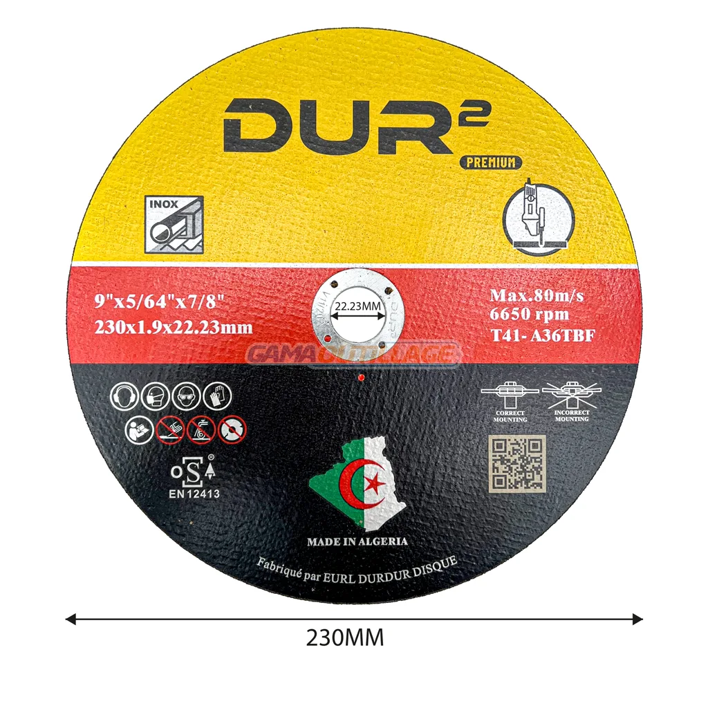 DISQUE A COUPER INOX 1.9MM 230MM DUR DUR – Image 2