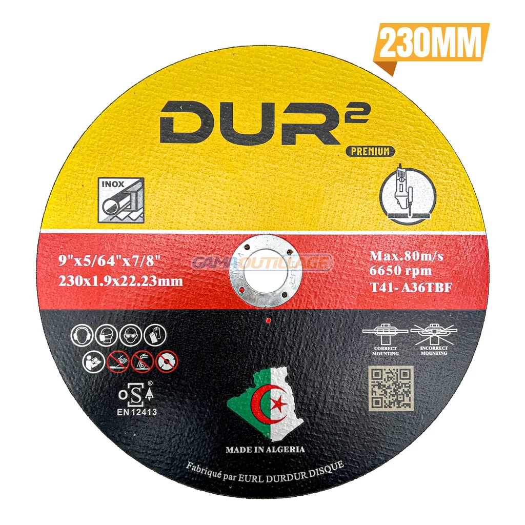 DISQUE A COUPER INOX 1.9MM 230MM DUR DUR – Image 1