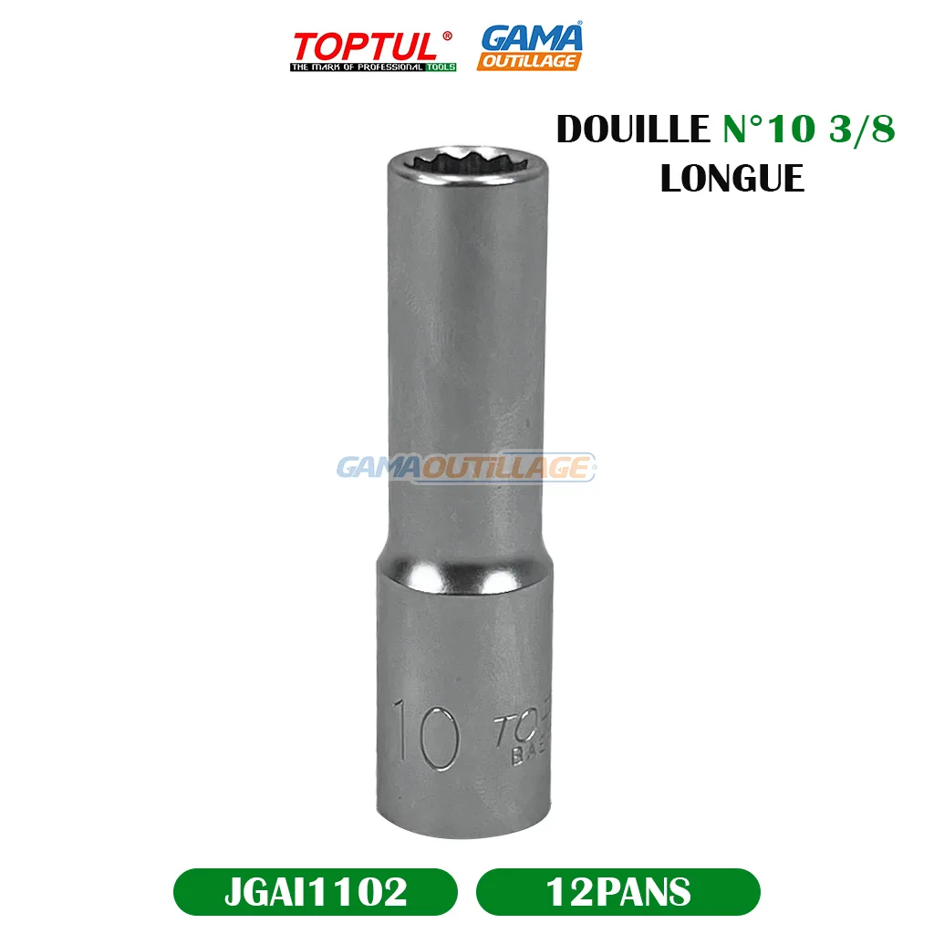 DOUILLE N°10 3/8 12PANS LONGUE TOPTUL – Image 5