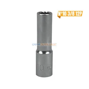 DOUILLE N°10 3/8 12PANS LONGUE TOPTUL