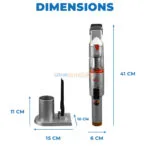 ASPIRATEUR SANS FIL 11.1V 0.2LT CROWN – Image 6