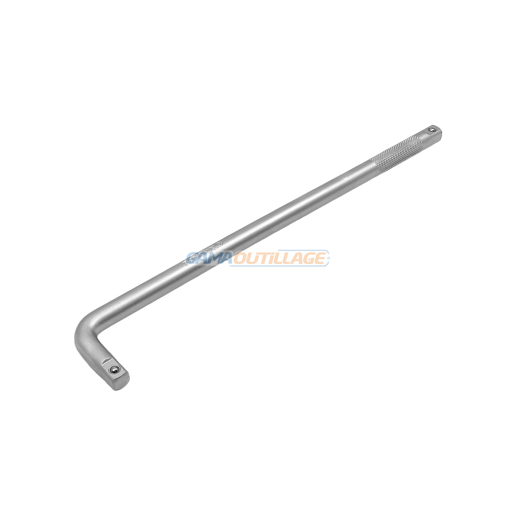 PRINCIPALE GAMA OUTILLAGE Bras de levier 1/2 pouce BEETRO 380 mm en acier chromé avec extrémité carrée et surface moletée