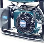 Zoom sur le moteur thermique HONESTPRO 4000W, affichant le lanceur manuel et le filtre à air latéral