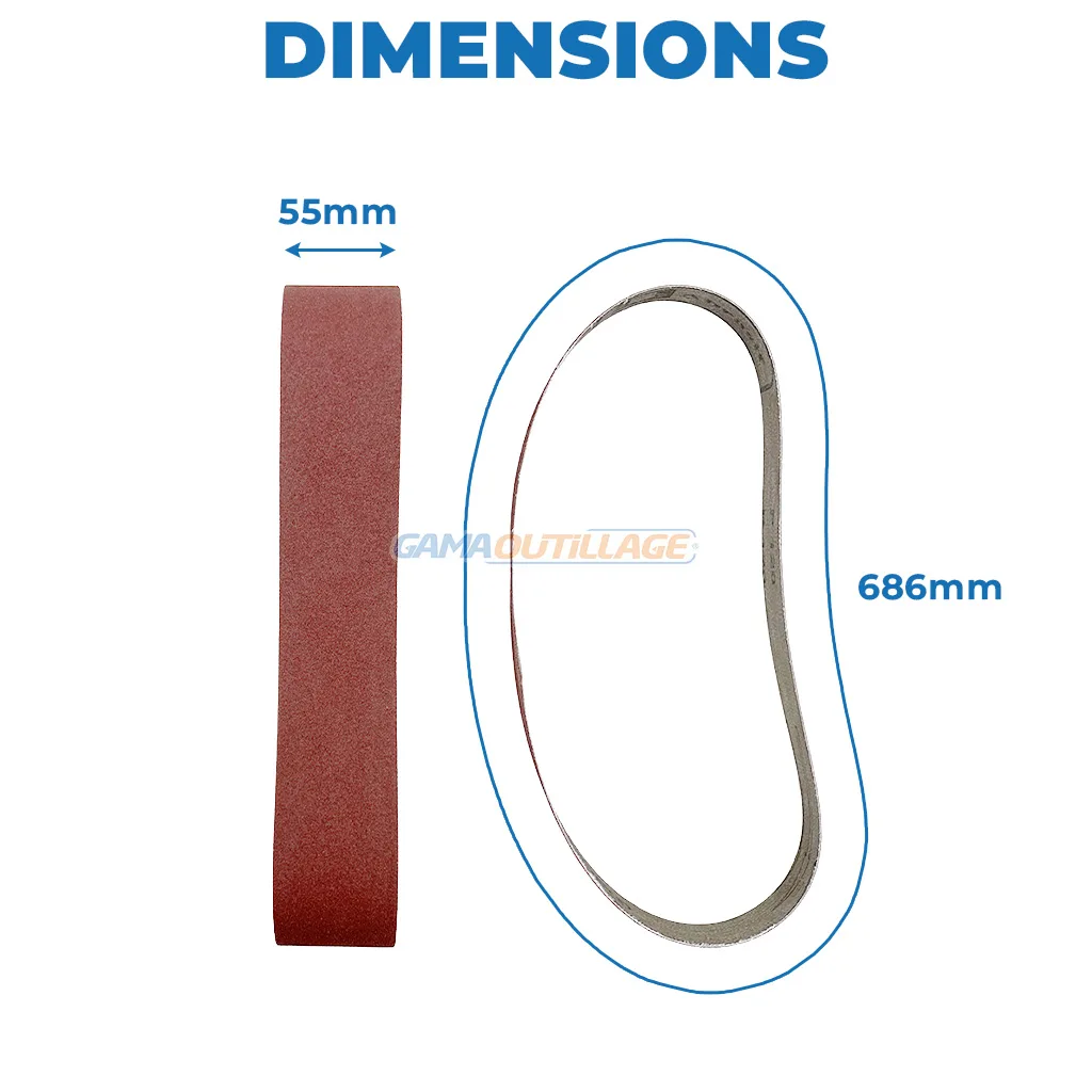 BANDE ABRASIVE A PONCER 686*55 G120 – Image 2
