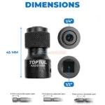 ADAPTATEUR CLE A CHOC 1/2 1/4 TOPTUL – Image 2
