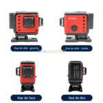 Vue de face, dos, côté gauche et côté droit du niveau laser SOFICLEF NLR-12 12 lignes 3x360°