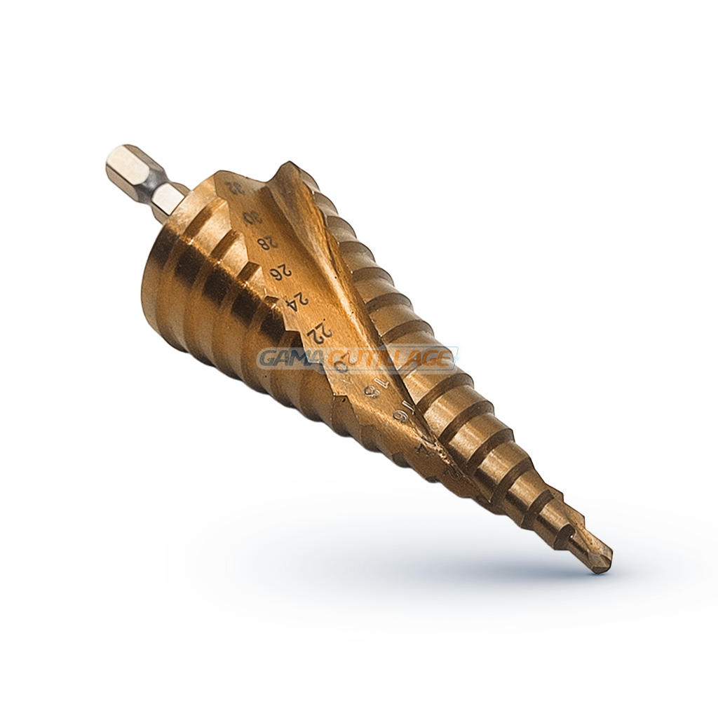 PRINCIPALE GAMA OUTILLAGE Mèche étagée 4–32 mm embout hexagonal | GAMA OUTILLAGE