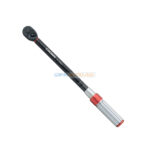 Clé dynamométrique 1/2 pouces CROWN 20-100 N.m, vue principale, manche aluminium et bague de réglage rouge.