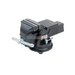 Étau d’établi 4 pouces 100 mm CROWN CPHFV-BSA04, vue principale, structure en fonte avec mors crantés – GAMA Outillage