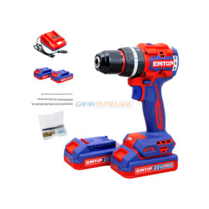 Visseuse Perceuse 20V EMTOP ECIDL20668 GAMA OUTILLAGE