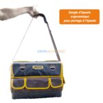 SAC DE RANGEMENT A POIGNEE METALIQUE EN TOILE 16" A BASE RIGIDE INGCO – Image 5