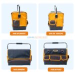SAC DE RANGEMENT A POIGNEE METALIQUE EN TOILE 16" A BASE RIGIDE INGCO – Image 2