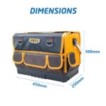 SAC DE RANGEMENT A POIGNEE METALIQUE EN TOILE 16" A BASE RIGIDE INGCO – Image 6