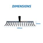 RATEAU NOIR 16 DENTS 43CM BELLOTA – Image 3
