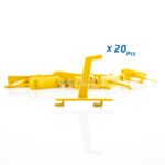 CHARIOT MULTI USAGE 3 ETAGES A ROULETTE JAUNE ZERE – Image 8