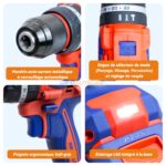 CAISSE VISSEUSE PERCEUSE 20V 1*2.0AH 166PCS EMTOP – Image 4