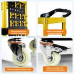 CHARIOT MULTI USAGE 3 ETAGES A ROULETTE JAUNE ZERE – Image 6