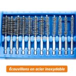 KIT BROSSES DE NETTOYAGE A EMBOUT 1/4" 38PCS REX – Image 4